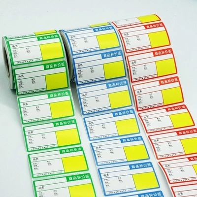 Flexographic CMYK Supermarket Shelf Label Shelf Tags For Grocery Stores