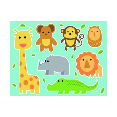 Cartoon Design Animals Shape 3D Tattoos Temporary Body Stickers , Tattoo Body Sticker