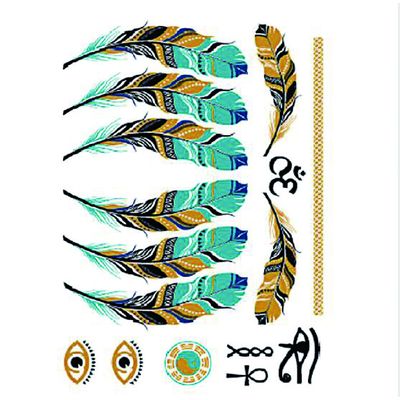 Gold Foil Body Tattoo Sticker