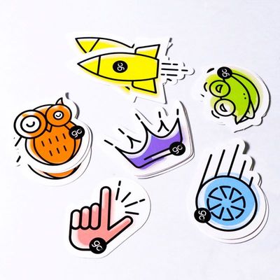 OEM CMY Printing Hot Stamping Foil Self Adhesive Sticker Paper
