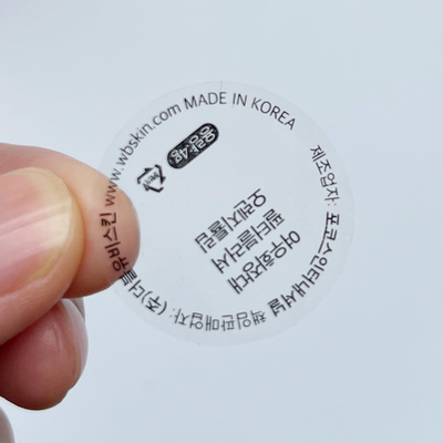 40mm Round Transparent Vinyl Glossy Self Adhesive Sticker Lipstick Clear Self Adhesive Stickers