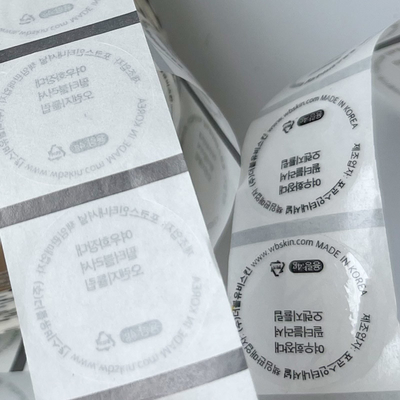 40mm Round Transparent Vinyl Glossy Self Adhesive Sticker Lipstick Clear Self Adhesive Stickers