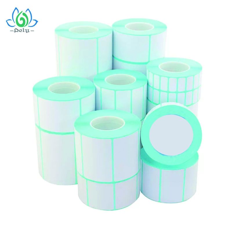 Waterproof High Adhesive Blank Vinyl Record Label Stickers , Blank Roll Labels
