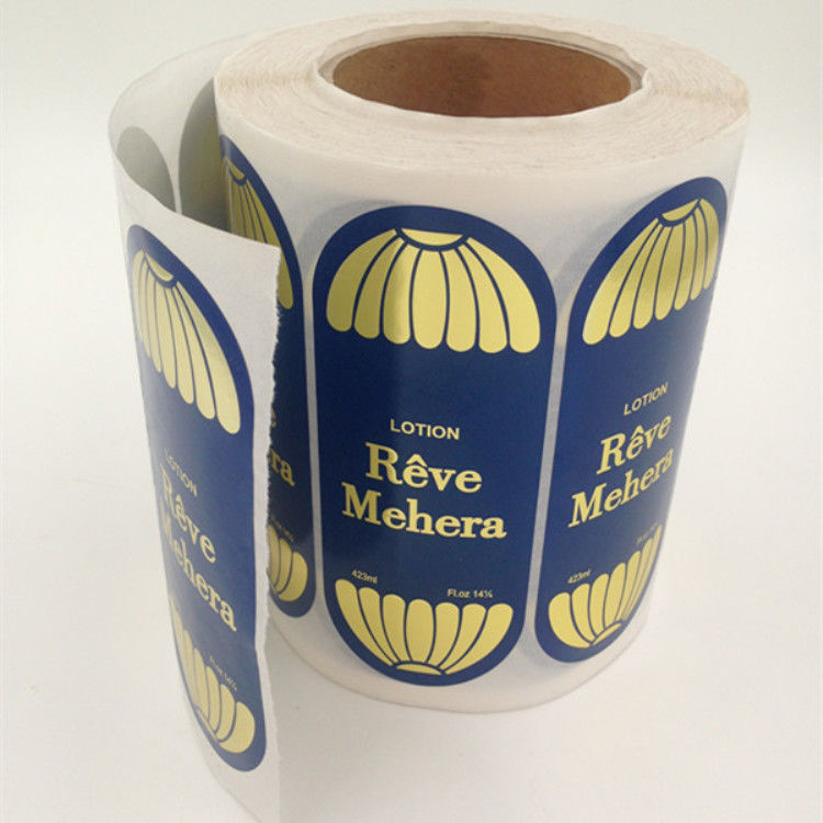 Pantone Color Waterproof Vinyl Sticker Paper For Cosmetic Bottle