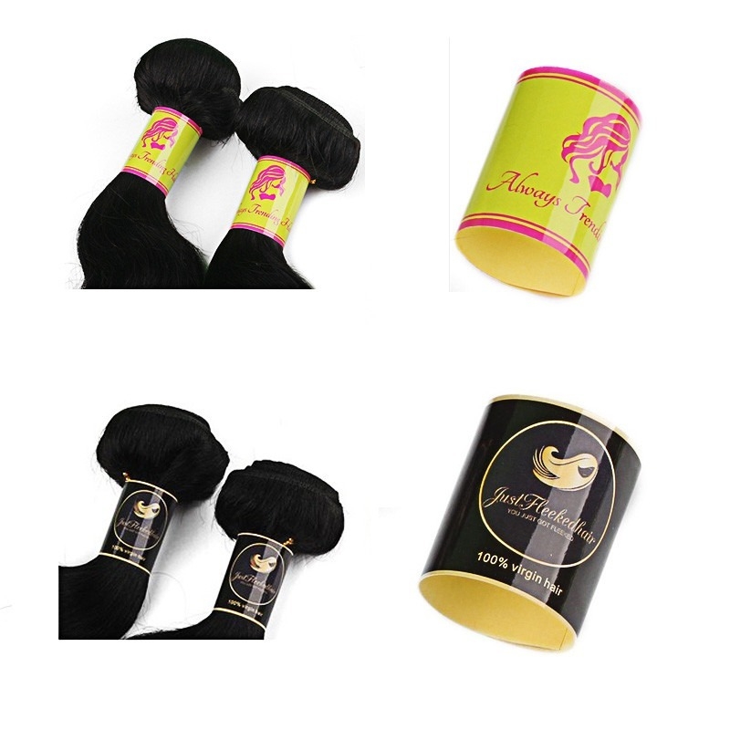 ISO9001 PVC PET Custom Hair Bundle Labels Tags Hologram Sticker