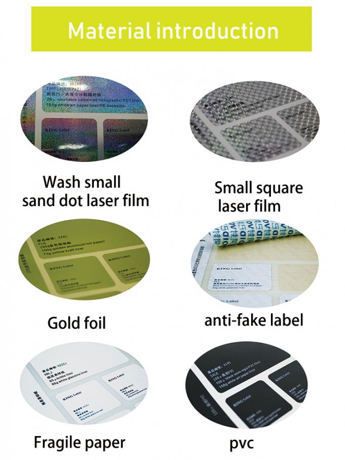 ISO9001 Gloss Lamination Void Custom Shipping Labels